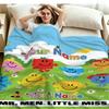 1PC Mr. Men Little Miss Custom Name Patterned Flannel Blanket Suitable For All Seasons for Home Decor Warmth and Comfort Gifts Holiday Present