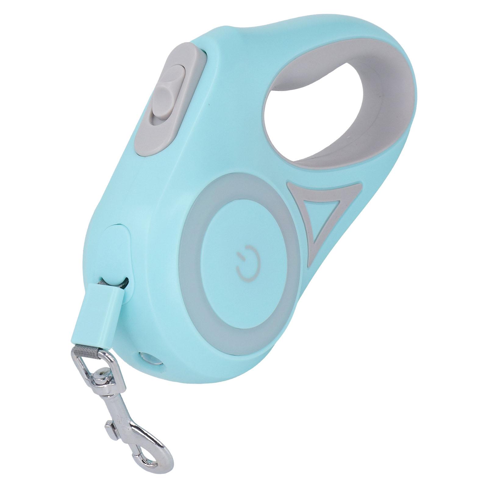 Laisse Rétractable pour Chien Lumière LED Vive Frein à Une Main Pause Verrouillage   Laisse Robuste pour Animal de Compagnie