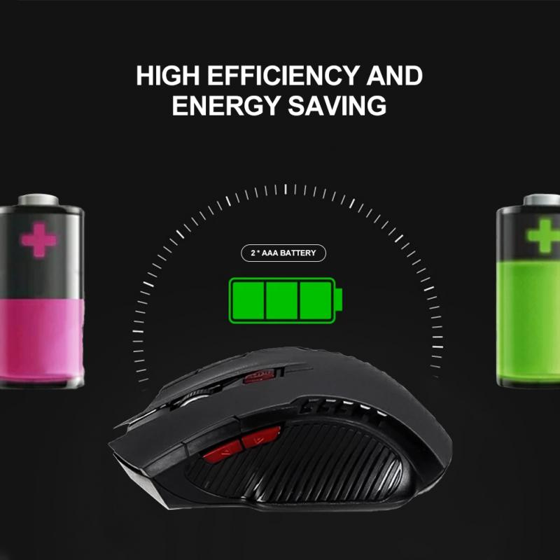 TCJJ 1600DPI 2.4GHz Wireless Optical Mouse Gamer For PC Gaming Laptops Opto-electronic Game Wireless Mice With USB