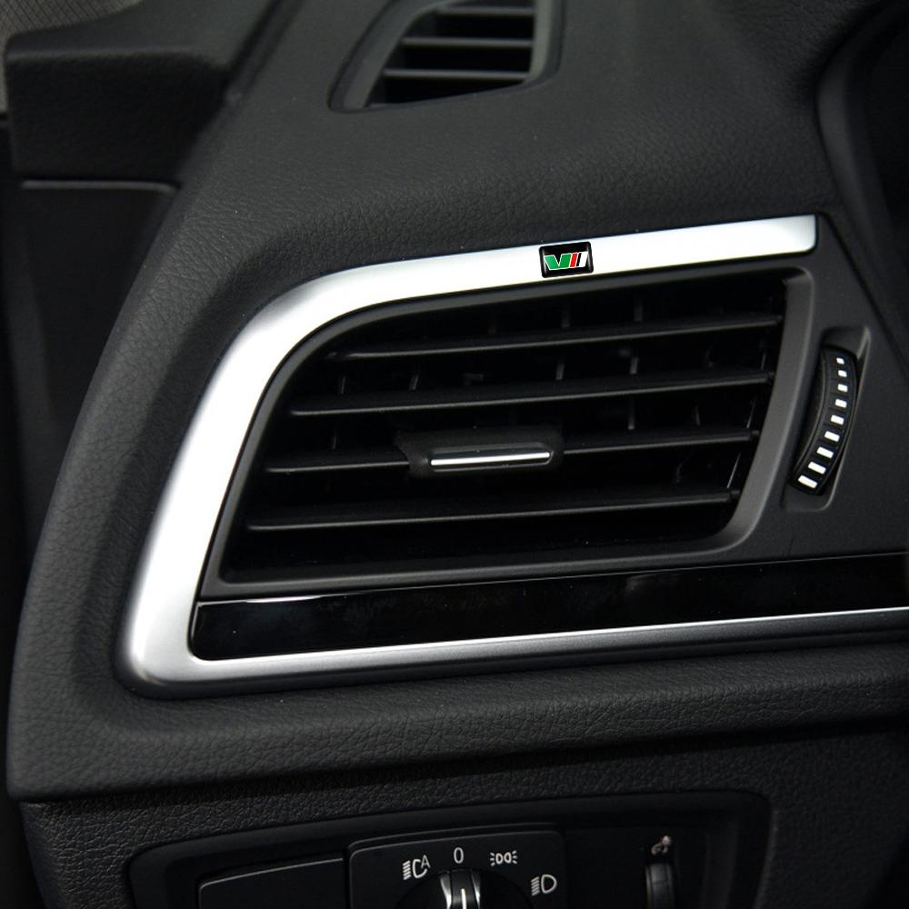 NYDM6 3D Car Emblem Epoxy Sticker Badge Interior Accessory For Skoda Kodiaq Octavia Enyaq Kamiq Scala Rapid Superb Karoq Vision RS A7