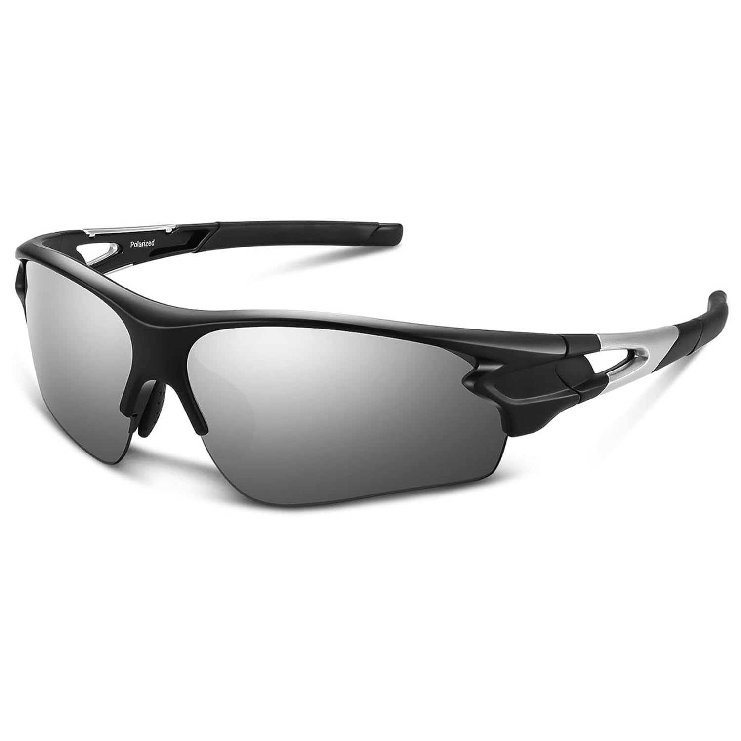 

BEACOOL Sports Sunglasses with Polarized Lenses for and TR90 TAC UV400 Sun Protection for Men and Unisex Sunglasses for Safety and Clear Black and