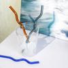 High Glass Wavy Straws Reusable Colorful Straws for Juice Tea Coffee Eco-Friendly High Temp Resistant BPA-free Glass Twist Transparent Straw