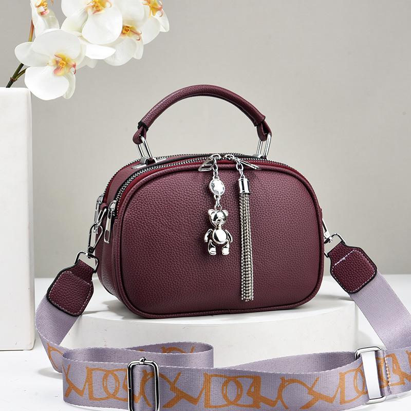 

Spring new small square bag small round bag shoulder bag hot handbag messenger bag large capacity matching 21.12.15 фіолетовий
