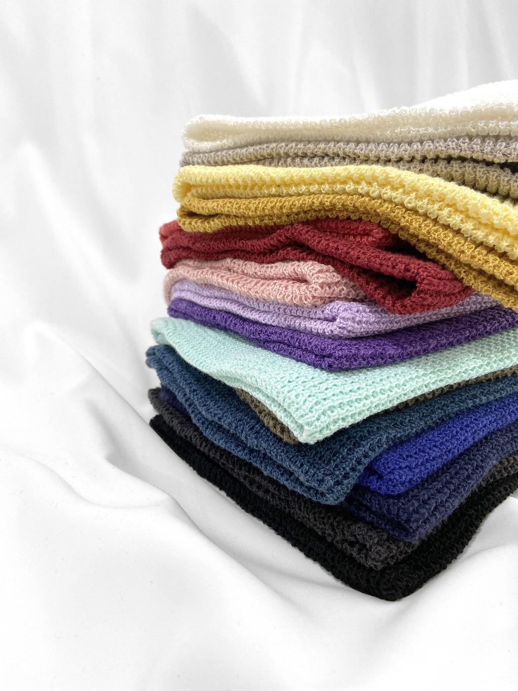 

Женская и мужская льняная вафельная шапочка Осень Зима Однотонная шапка white