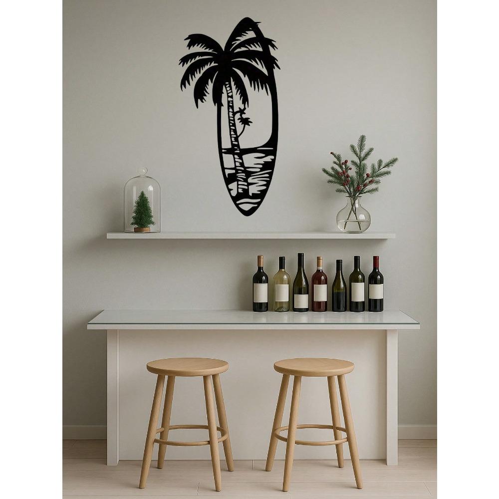 Vintage Surf Metal Wall Art Weatherproof Beach Decor Indoor Outdoor Patio Gift
