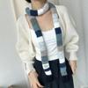 Luochi Knitwear Autumn/Winter Mohair Color Block Stripe Scarf - Unisex Y2K Sweet and Spicy Girl Style