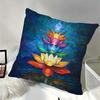 7 Chakras Lotus Flower Pillow Cover Colorful Spiritual Yoga Print Cushion Case For Sofa Couch Boho Meditation Room Decor Zen