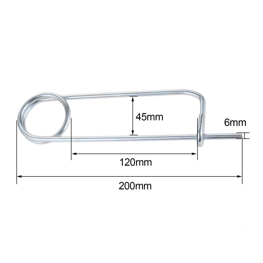 DRELD 10/5/1pcs Broche en Acier Forme Goupille de Sécurité Goupille à Ressort Fermoir de Blocage Rapide pour Attelage de Ferme Pelouse Jardin