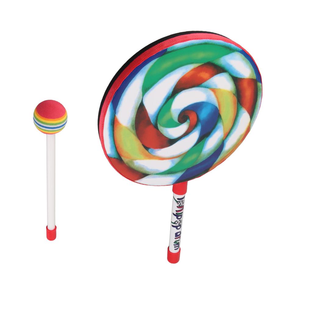 Children Hand Drum Multicolor Rainbow Percussion Instrument Musical Sound Education Tool 8in