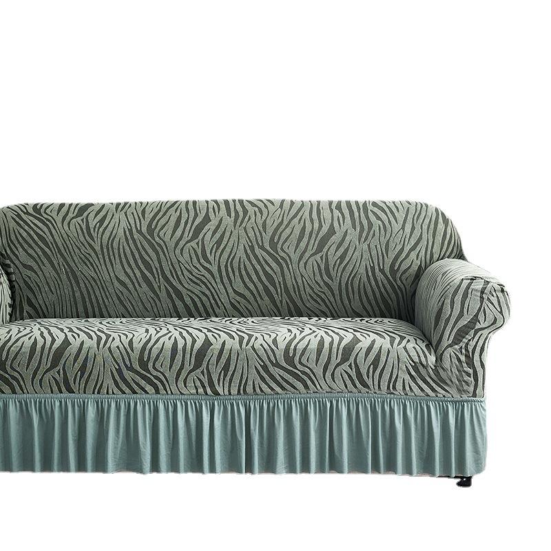 Thickened Cationic Skirt Sofa Cover Single And Double Three-Seat Elastic All-Inclusive Dust-Proof Sofa Towel Sofa Cover
