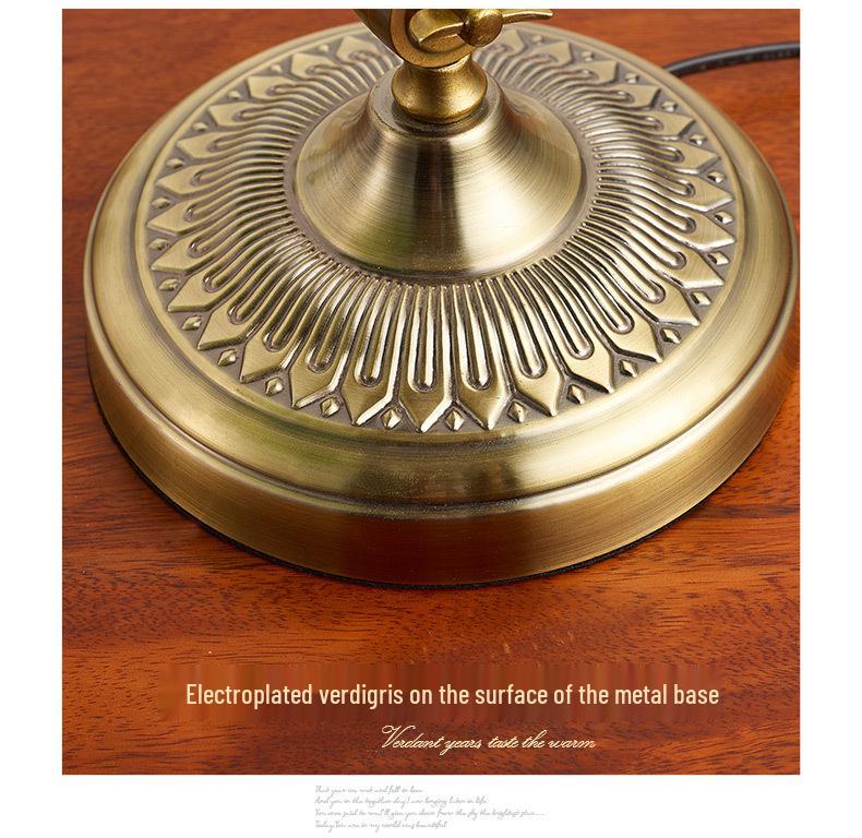 American Style All-Copper Desk Lamp - Antique Classic for Bedroom and Study
