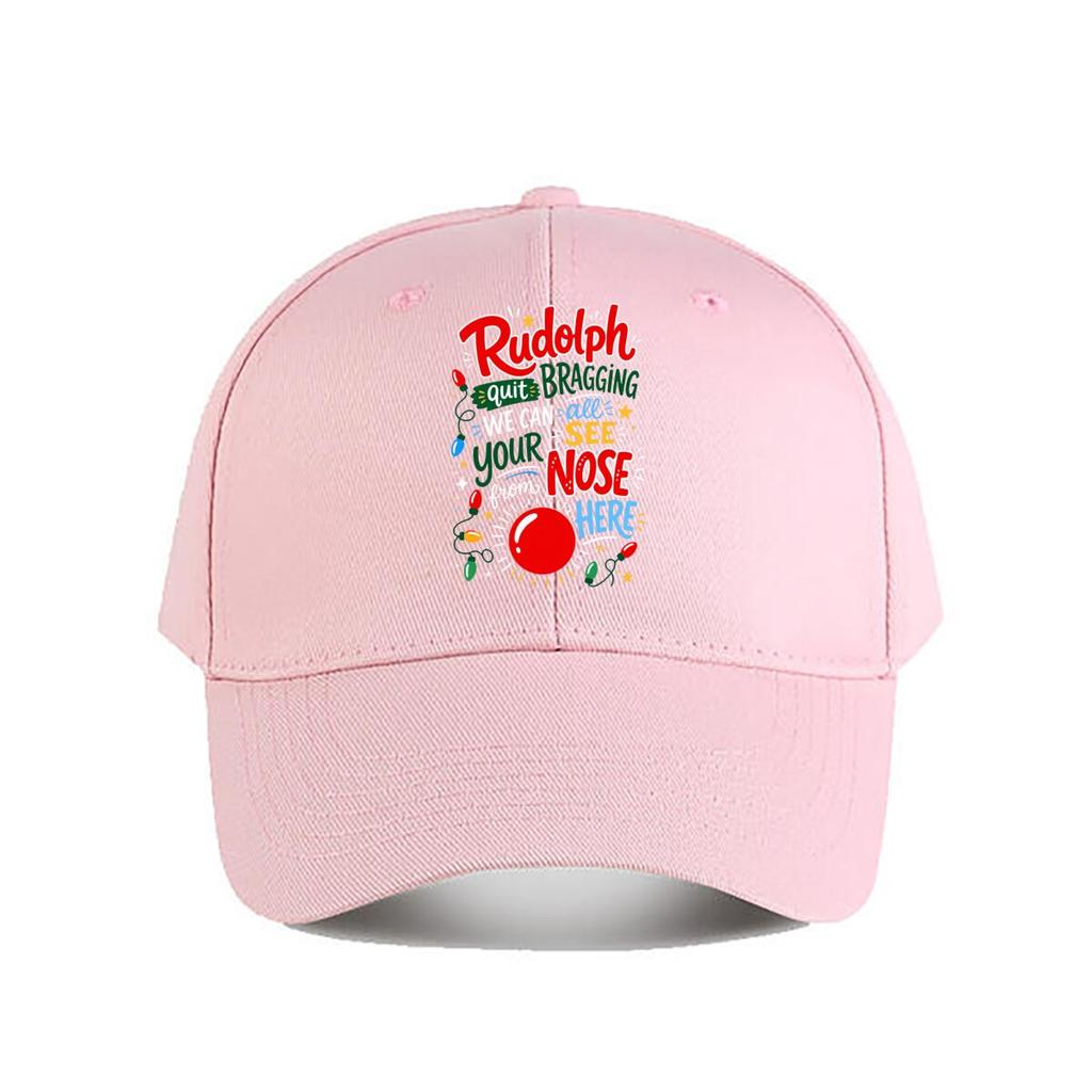 Playful Christmas Reindeer Nose Quot Baseball Cap Fashion Outdoor Sports Sunhat Unisex Snapback Cap Womens