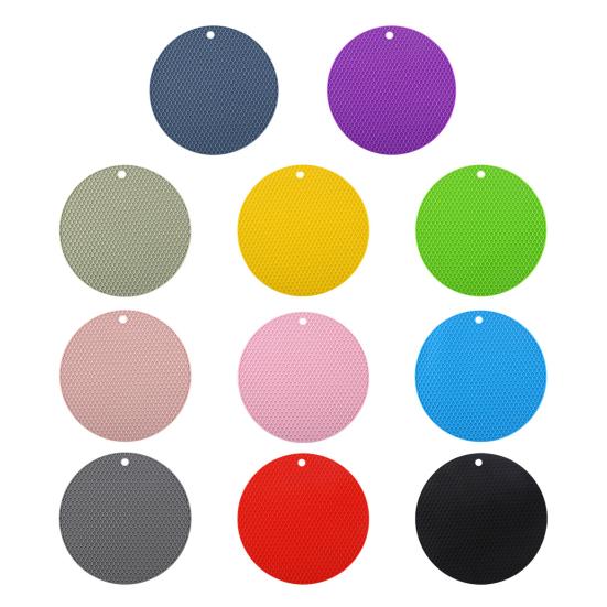 Silicone Honeycomb Round Pot Pad Thermal Insulation Mat Easy To Clean Anti-Slip Design Food-Grade Counter Hot Pad