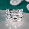 Horse'S Eye Geometric Design Ring Sparkling Ring, Personalized Wedding Dress Accessories