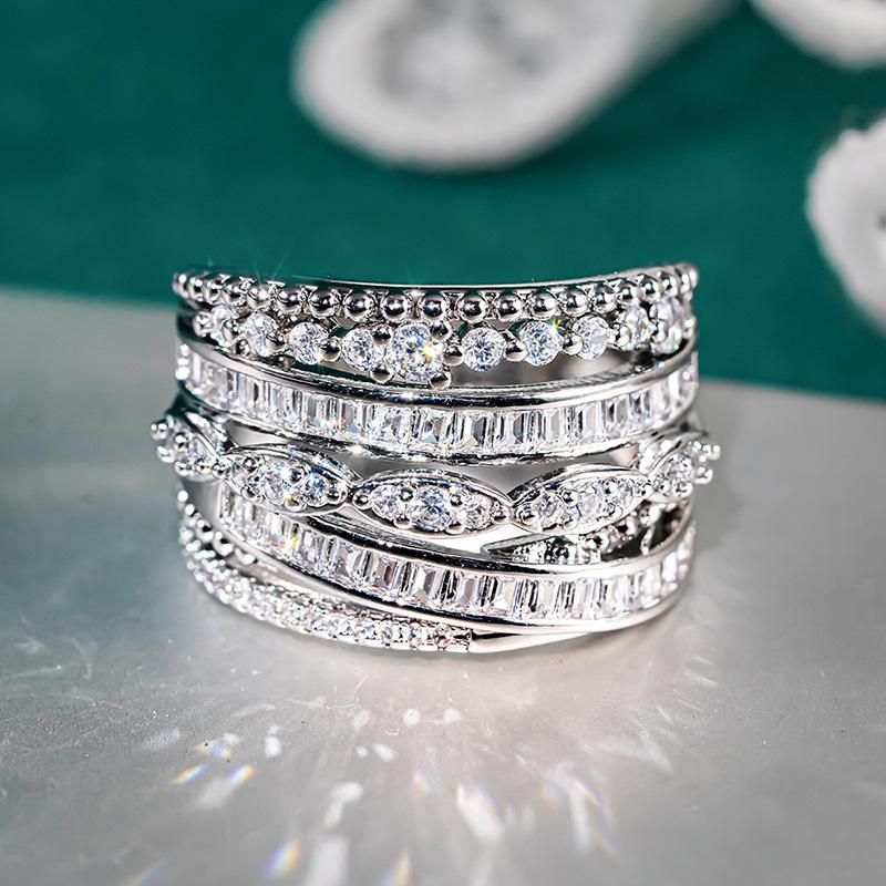 Horse'S Eye Geometric Design Ring Sparkling Ring, Personalized Wedding Dress Accessories