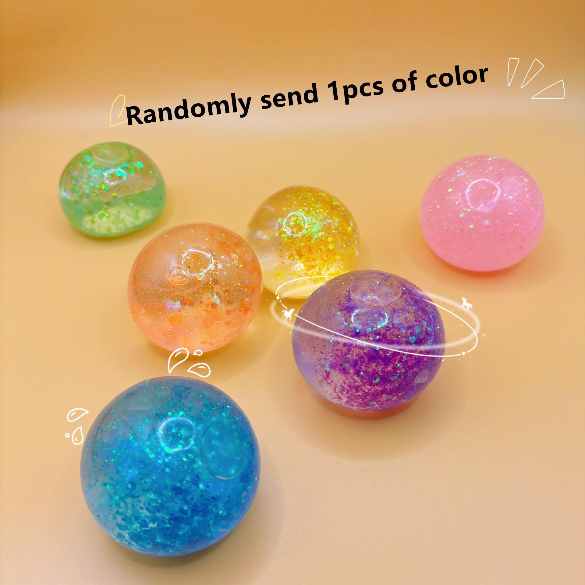 

Anti-Stress Ball Soft Tpr Slow Rebound Sequins Maltose Ball Pinch Toy Stress Relief Elastic Squeezing Colored Ball Decompression