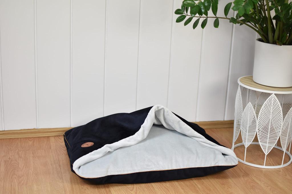 Norka Nel Black Velvet + Gray Minky Smooth 100Cm X 80Cm