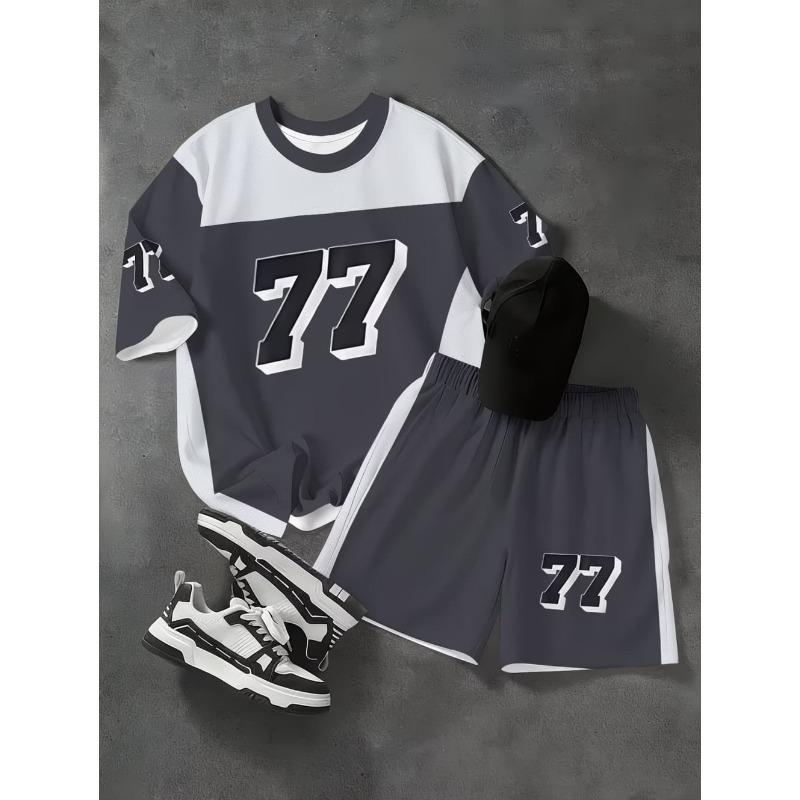Boy Short Sleeve Loose Fit Shorts and T-Shirt