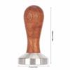 Wooden Handle Stainless Steel Coffee Tamper Flat Bottom Coffee Powder Pressing Tool  Coffee Making