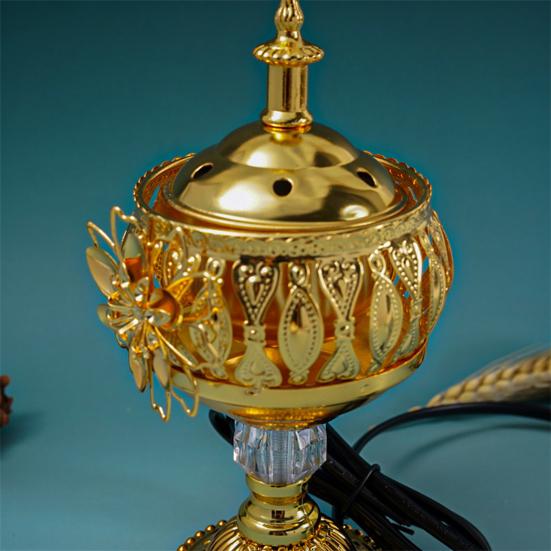 Electric Incense Burner Metal Arabian Style Incense Cone Holder Middle