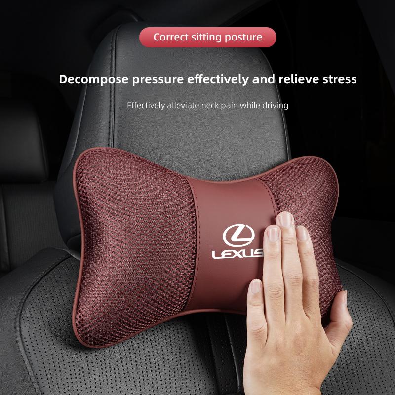 Ice Silk Lexus Car Seat Headrest Neck Pillow Accessories For Lexus F SPORT ES RX NX LS UX LM LX GX LC RZ IS CT GS RC HS SC LBX