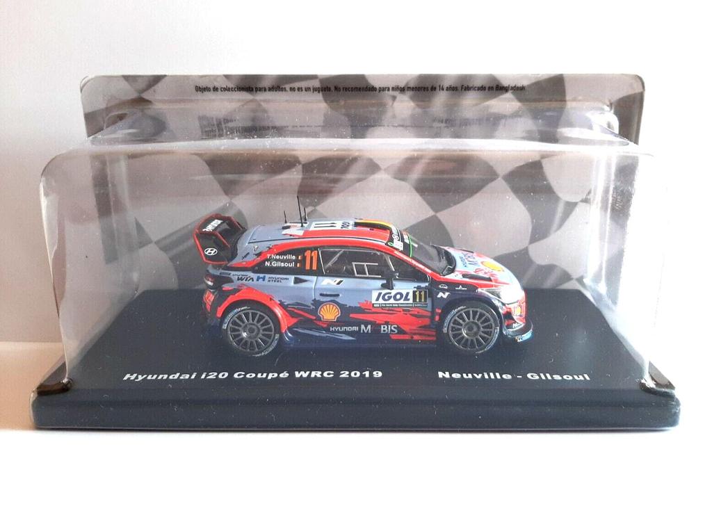 Scale WRC Hyundai i20 2019 Tour de Corse Hyundai Diecast Car 1/43 #11 Neuville/Gilsoul