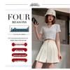2024 Summer Women's High-Waisted A-Line Pleated Culottes