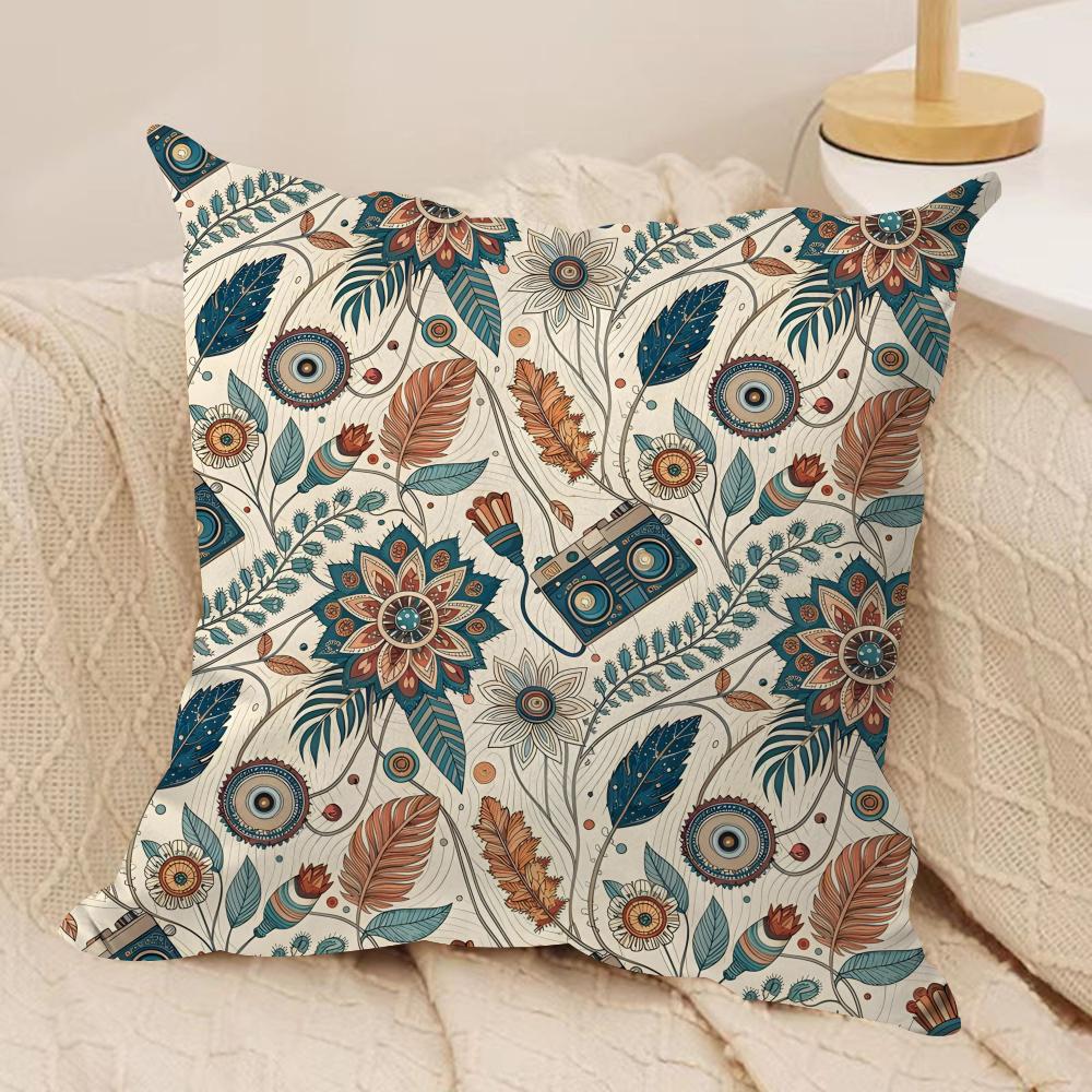 Bohemian style Cushion Cover Soft Plush Fabric DoubleSided Printed Cushion Covers for All Seasons Modern HomeDecor Gift