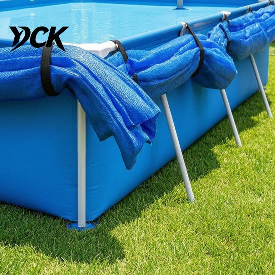 Adjustable Nylon Fastening Straps 6Pcs Solar Pool Cover Straps, Storage Hook And Loop Blanket for Above Ground Framed Pools, Keep Blankets Off