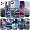 Landscape Winter Light Snow Cover Phone Case For iPhone 16 17 Air 15 14 Pro Max 16E Phone Case 13 Mini 12 11 7 SE 8 Print Patter
