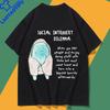 Sagen Humor Introvers Witz Introvert T-Shirt Unisex Oversized Günstiges Material Polyesterhemd Lustige Humor Zitate Grafik T-Shirts
