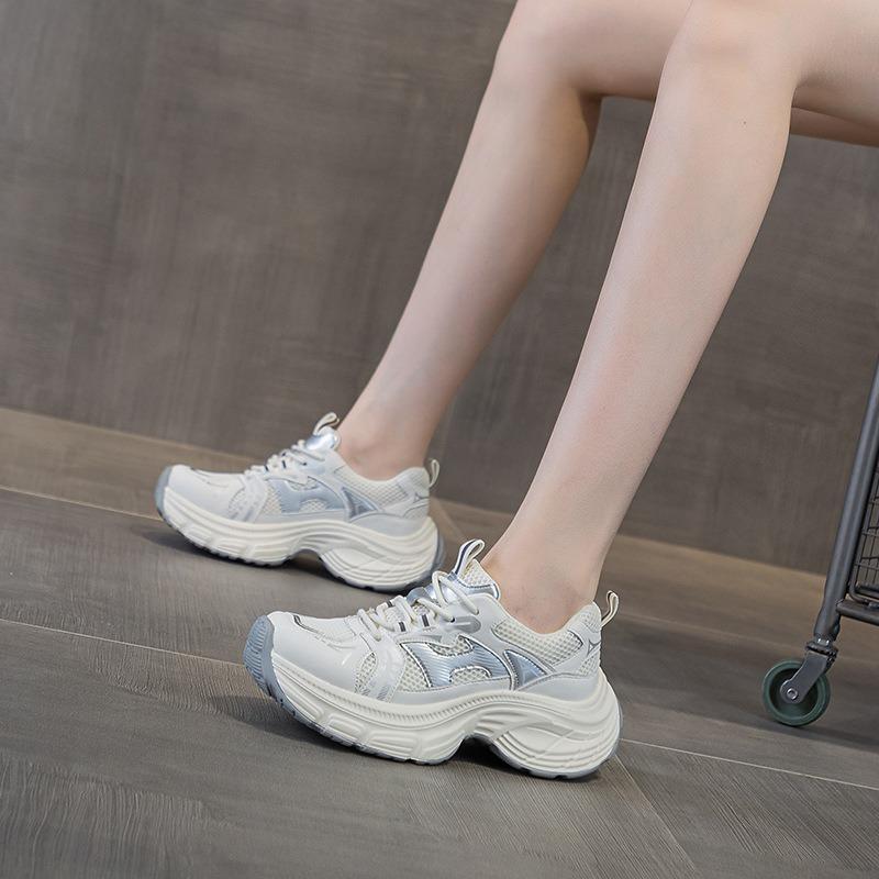 Women's Daddy Shoes Fall Casual Mesh Thick Sole Elevation Running Shoes