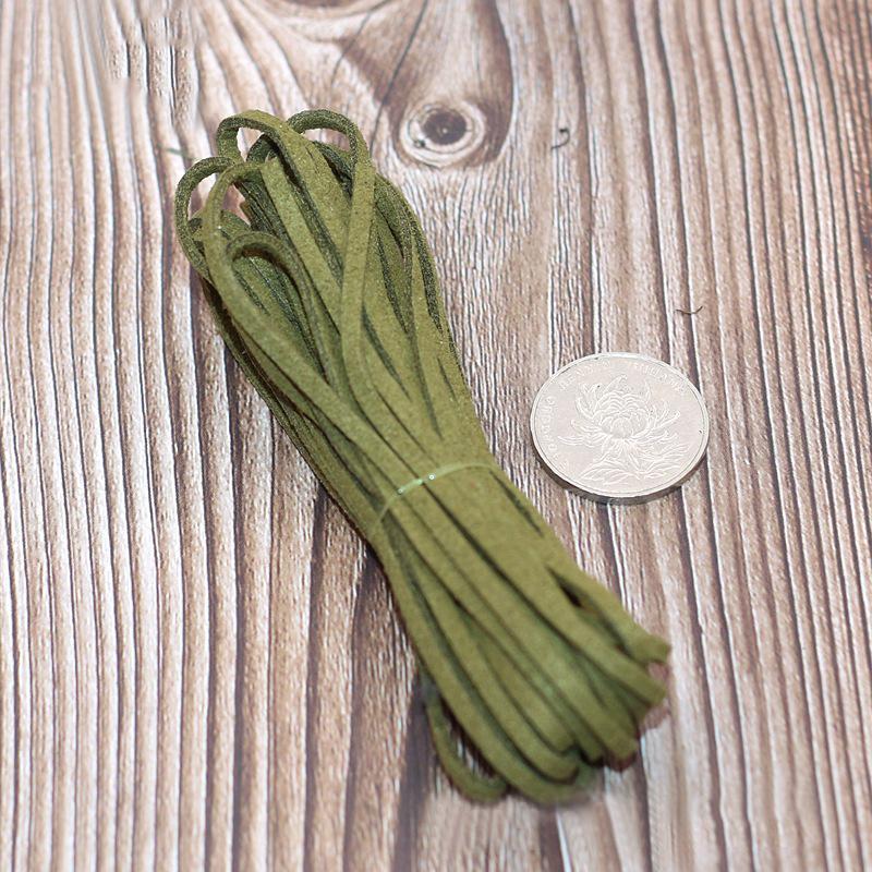 5M Langes Lederband Flaches Wildlederimitat Schnur Faden DIY Armband Funde Seil Schnur Schmuckherstellung 3mm Dicke Zubehör