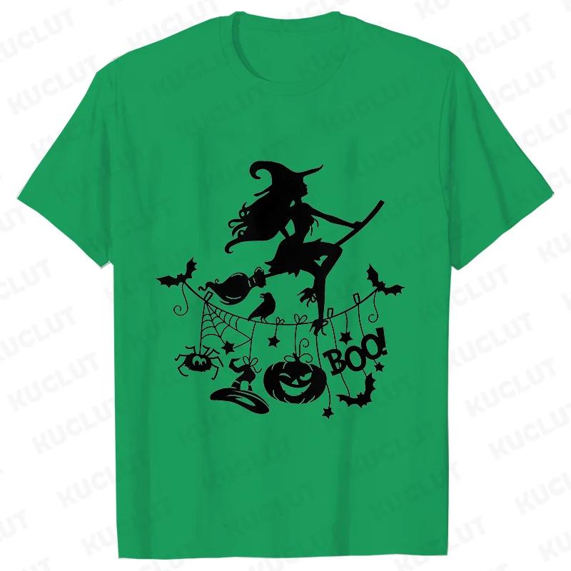 Witch Tee Tops TShirt Women Funny Halloween Print TShirt Spooky Vibes Casual Ladies Tshirt Summer Tshirt Female Tees Camisetas