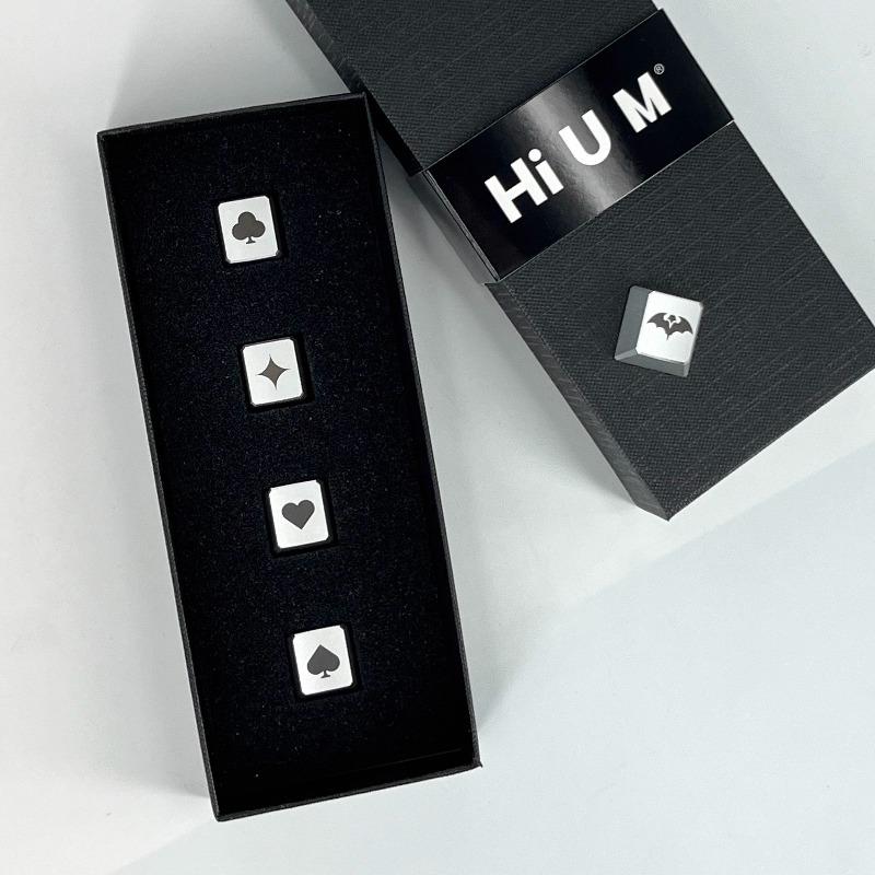 Hi UM Aluminum Alloy Keycaps HL Series Laser Engraving Special Edition Original Height Keycaps Custom Keycaps Simple Red Black