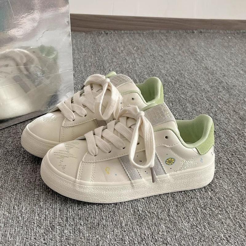 

Кампус ретро толстая подошва обувь женская трендовая новая маленькая белая обувь нишевая универсальная повседневная обувь 40