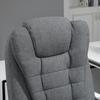 Manager Office Chair Computer Chair With Footrest Reclining Backrest Padded Armrests Linen Gray