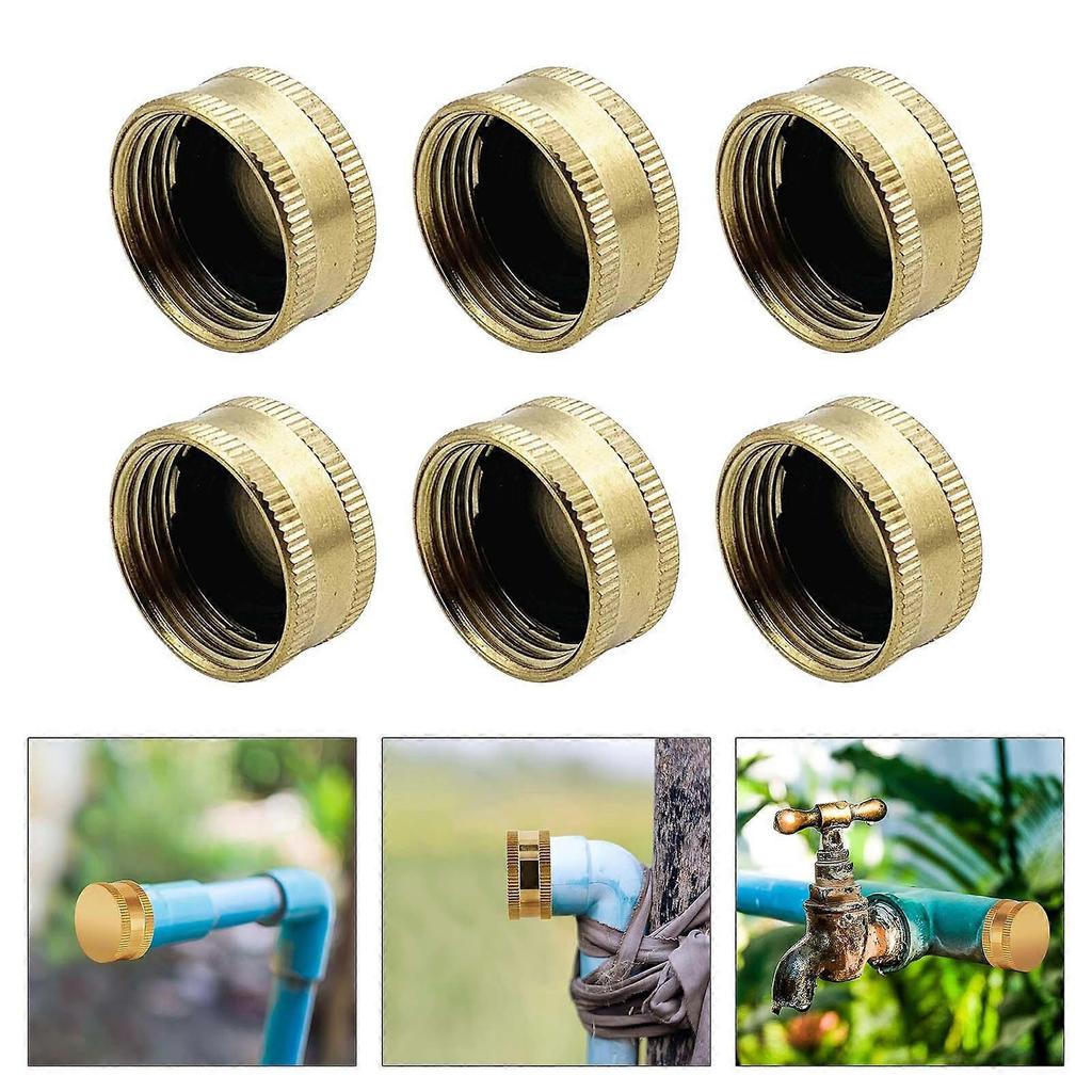 Set Of 6 Solid Brass Propane Tanks Protector Caps refilling Propane Caps Ensures Leak Free Storage Quick Installation