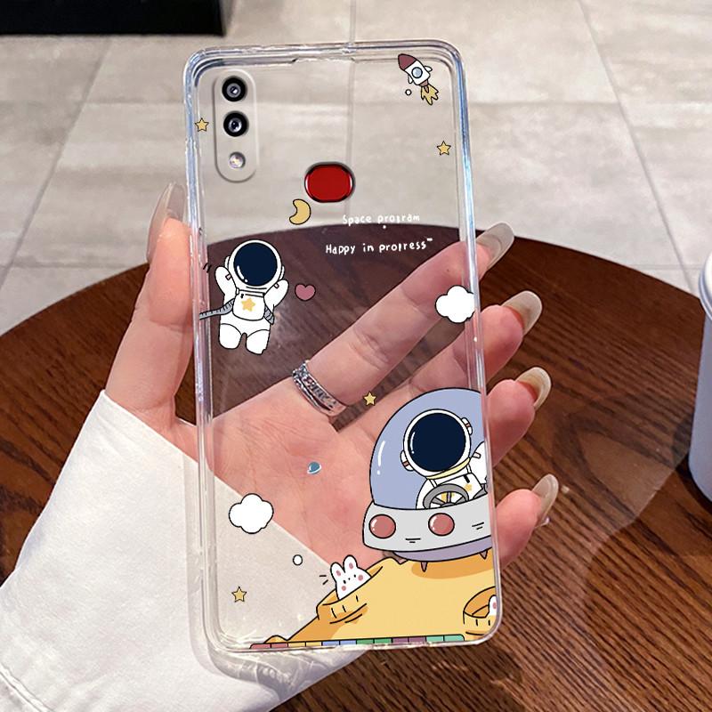 Casing For Samsung Galaxy A10s A107F Back Cover For Samsung M01s Case Transparent Aesthetic Fashion Cute Cat Soft TPU Phone Case