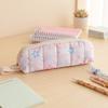 Multifunctional Pencil Case Lattice Stationery Bag Aesthetic Pencil Bag  School