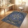 Elegant Floral Theme Soft Crystal Velvet Rug Custom Name & Text Print Non Slip Floor Rug for Bedroom Living Room