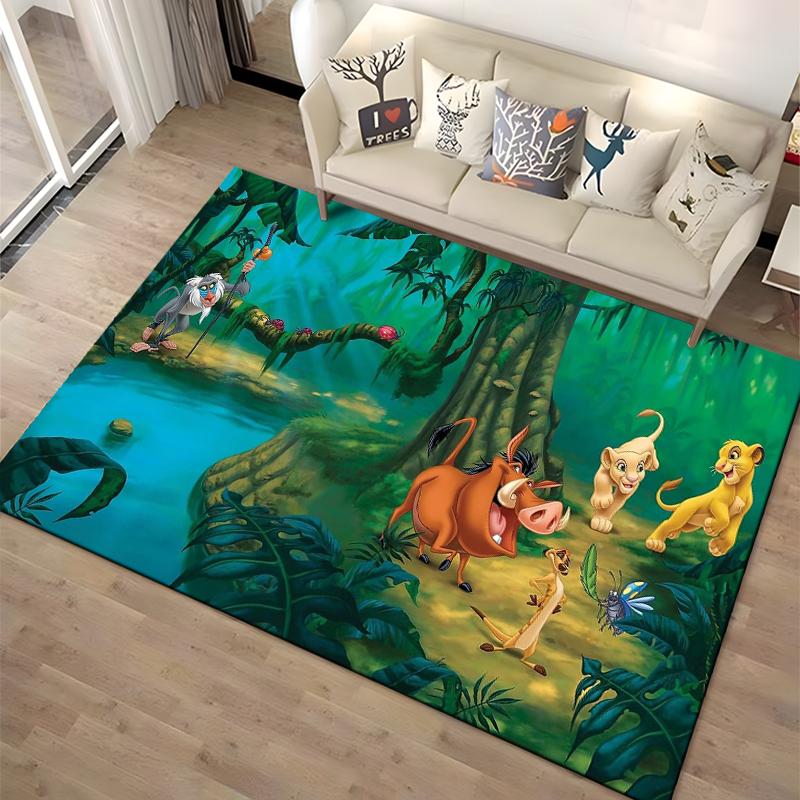 1PC The Lion King Simba Printed Carpet Rugs Living Room Bedroom Bedside Bathroom Floor Mat Kids Room Non-slip for Sofa Doormat