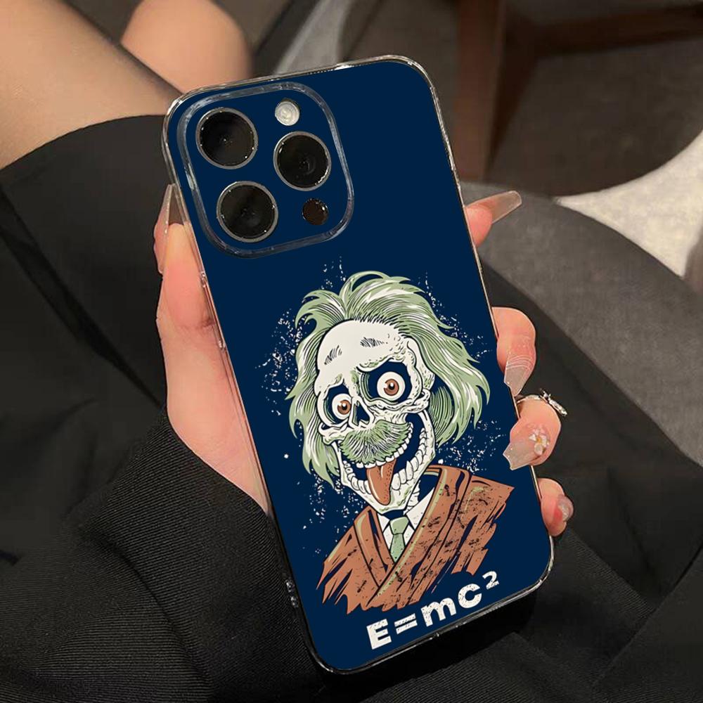 

Theoretical Physicist Einstein Phone Case For IPhone 15 Pro Max 16 Pro Max 14 13 11 12 Mini Xs X Xr 7 8 Plus Se Transparent Cove iPhone 12 Pro