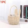 Rustic Wicker Rabbit Basket with Ears, Cute Easter Basket for Flowers, Candy, Easter Eggs, Multipurpose Woven Storage Bin