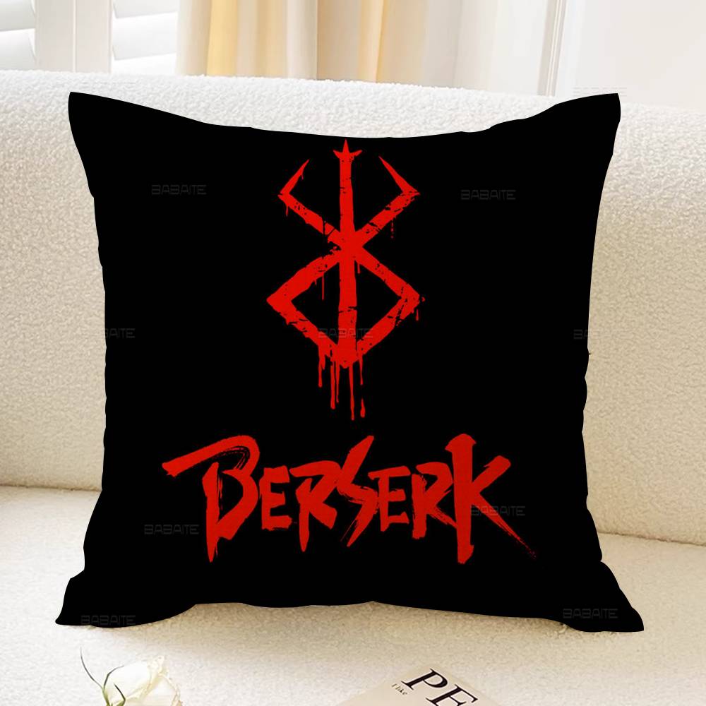 Berserk Guts Hot Anime Cushion Cover Inches Farmhouse Decor Home Throw Pillow Covers For Couch Decorations