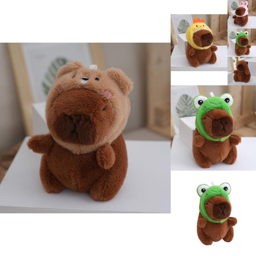 Breloc Jucărie de Pluș Capybara Moale cu Desene Animate Drăguțe Perfect pentru Accesorii și Obiecte de Colecție