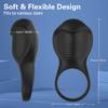 Vibrating Penis Ring for Men Ejaculation Delay Cock Ring Vibrator Silicone Chastity Cage Clitoris Stimulator Sex Toy for Couples