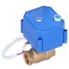 Motorized Ball Valve Brass Straight Pipe Pressure Device with Switch Indication BSP DN15 DC12V
