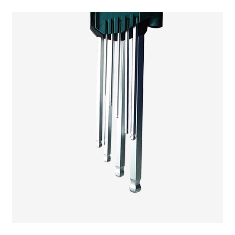 SATA 09101A 9-Piece Extra Long Ball Head Hex Wrench Set
