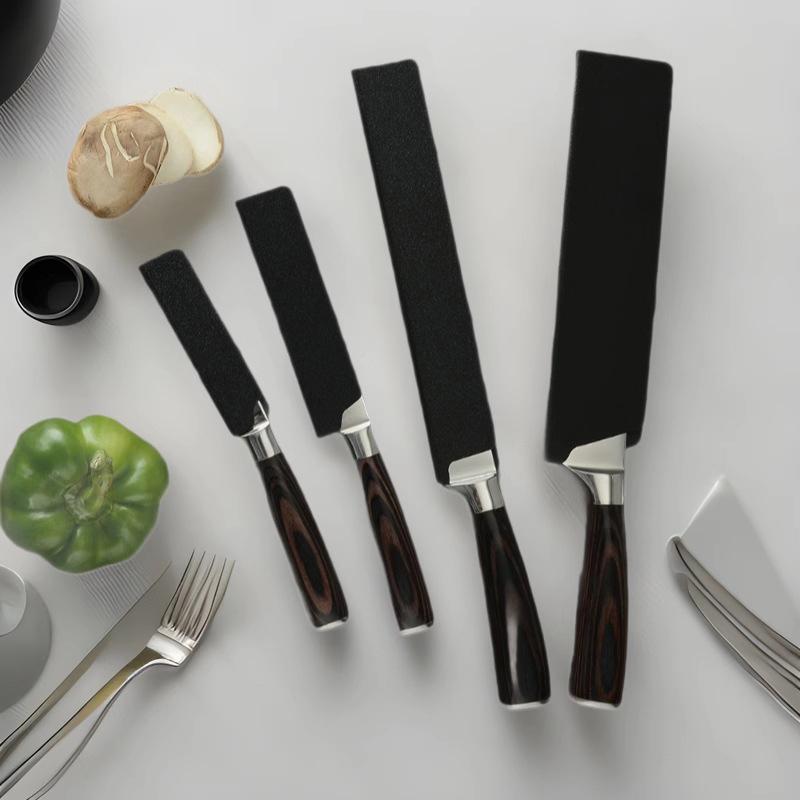 Black Plastic Kitchen Knife Blade Protector For 3.5-10 Inch Knife Cases Eco-Friendly Material  High Quality Practical